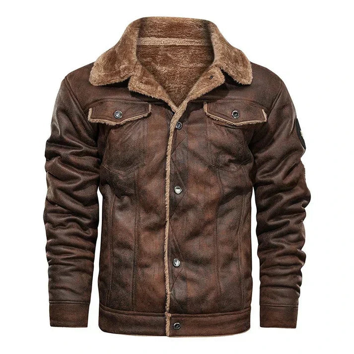 Werner - Slim leather bomber jacket