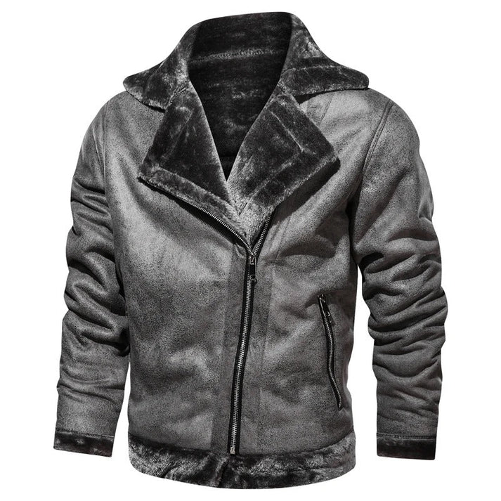 Werner - Slim leather bomber jacket