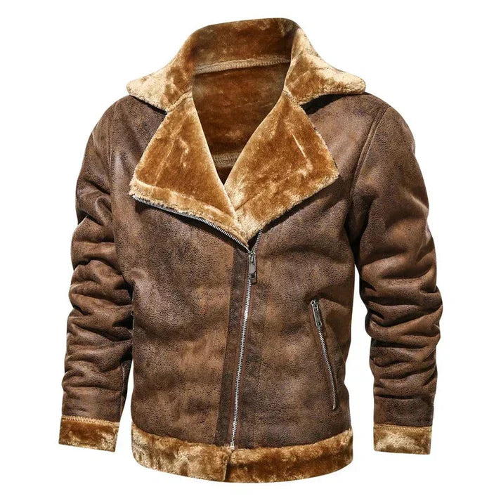 Werner - Slim leather bomber jacket